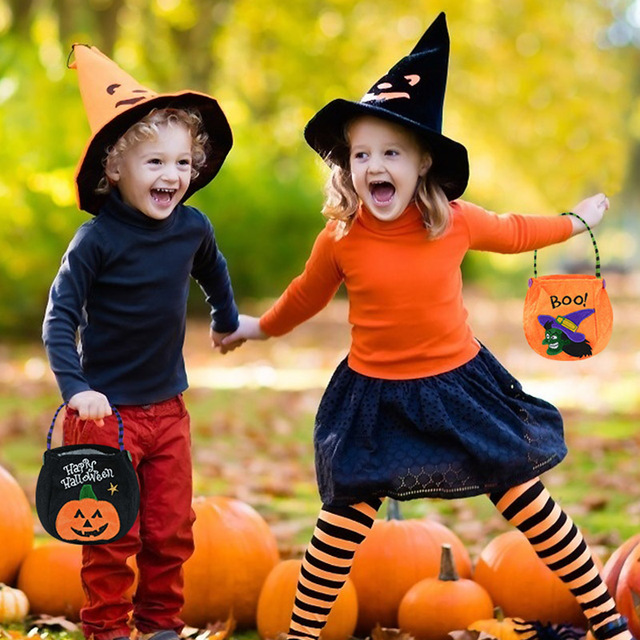 Cukierki na Halloween - przenośne wiadro wewnętrzne, dynia, dzieci, upominki, sztuczki, psikusy, torba do przenoszenia - Wianko - 18