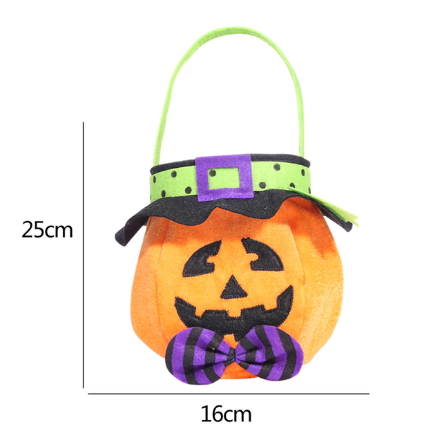 Cukierki na Halloween - przenośne wiadro wewnętrzne, dynia, dzieci, upominki, sztuczki, psikusy, torba do przenoszenia - Wianko - 4