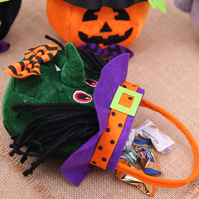 Cukierki na Halloween - przenośne wiadro wewnętrzne, dynia, dzieci, upominki, sztuczki, psikusy, torba do przenoszenia - Wianko - 12