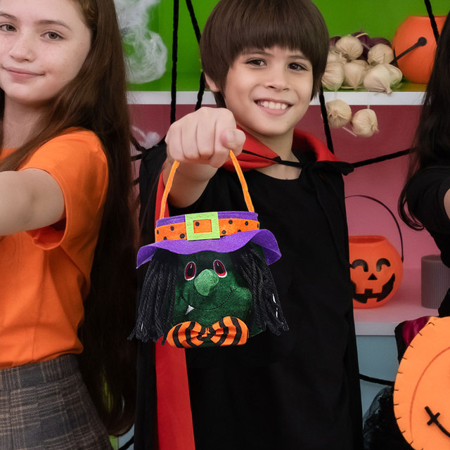 Cukierki na Halloween - przenośne wiadro wewnętrzne, dynia, dzieci, upominki, sztuczki, psikusy, torba do przenoszenia - Wianko - 7