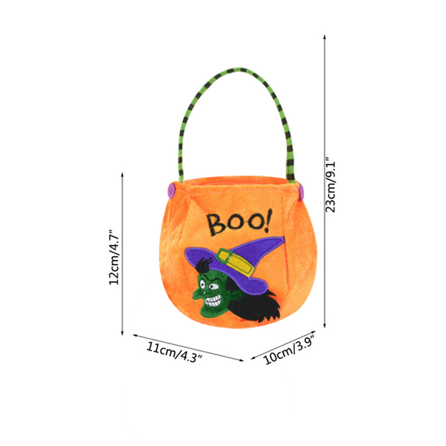 Cukierki na Halloween - przenośne wiadro wewnętrzne, dynia, dzieci, upominki, sztuczki, psikusy, torba do przenoszenia - Wianko - 3