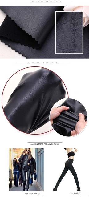 Czarna elastyczna skóra syntetyczna Meetee 90x70cm PU - idealna na dolny materiał do spodni, spódnic, kurtek AP660 - Wianko - 10