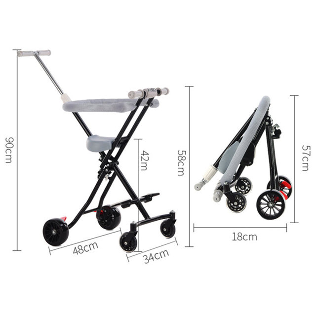 Kompaktowy wózek dziecięcy idealny dla dzieci w wieku 1-3 lat - Wianko - 1