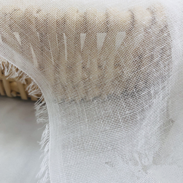 Bawełniana tkanina z muślinu o naturalnym kolorze o splocie płóciennym, 5M x 50X50cm, idealna do szycia sukienek i projektów DIY - Wianko - 13