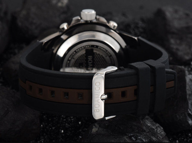Zegarek męski BOAMIGO 2021, kwarcowy, wodoodporny, marki luksusowej, z gumowym paskiem, analogowo-cyfrowy - Wianko - 16