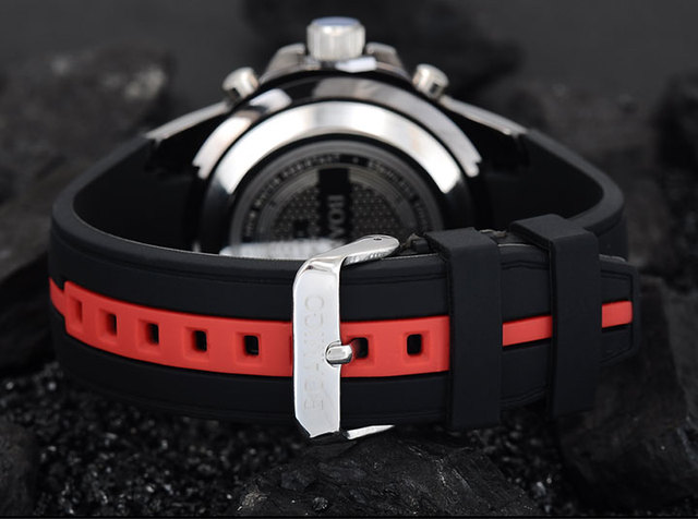 Zegarek męski BOAMIGO 2021, kwarcowy, wodoodporny, marki luksusowej, z gumowym paskiem, analogowo-cyfrowy - Wianko - 19