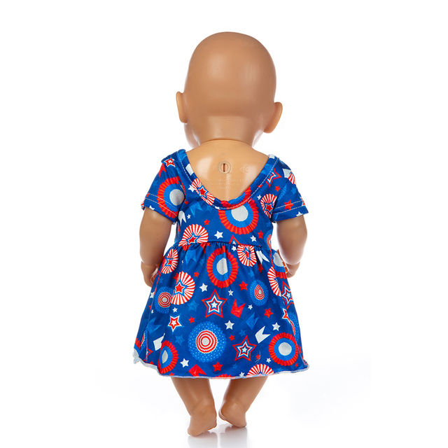 Sukienka ubranka dla lalki stylowa 14, nadająca się do lalki o długości 43 cm, reborn Doll - Wianko - 17