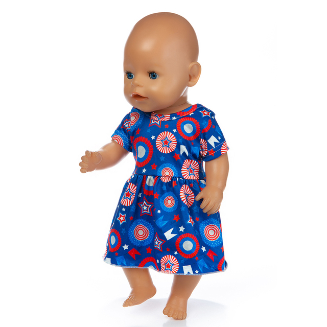 Sukienka ubranka dla lalki stylowa 14, nadająca się do lalki o długości 43 cm, reborn Doll - Wianko - 16