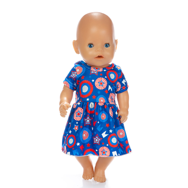 Sukienka ubranka dla lalki stylowa 14, nadająca się do lalki o długości 43 cm, reborn Doll - Wianko - 15