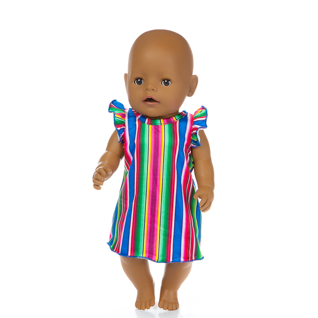 Sukienka ubranka dla lalki stylowa 14, nadająca się do lalki o długości 43 cm, reborn Doll - Wianko - 18