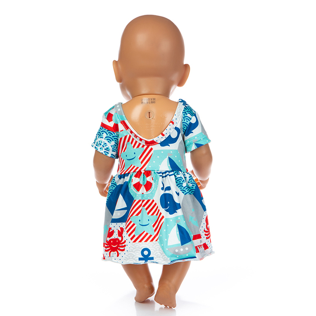 Sukienka ubranka dla lalki stylowa 14, nadająca się do lalki o długości 43 cm, reborn Doll - Wianko - 14