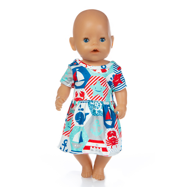 Sukienka ubranka dla lalki stylowa 14, nadająca się do lalki o długości 43 cm, reborn Doll - Wianko - 12