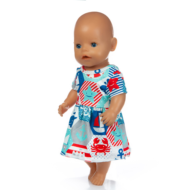 Sukienka ubranka dla lalki stylowa 14, nadająca się do lalki o długości 43 cm, reborn Doll - Wianko - 13