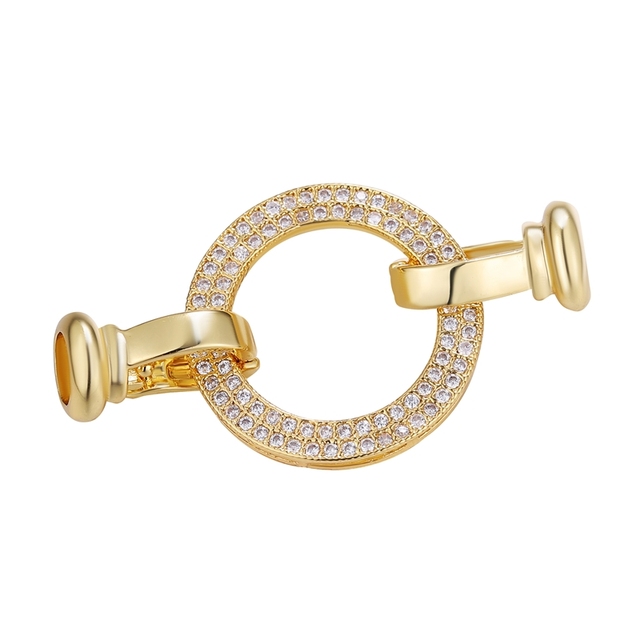 Złote łączniki zatrzaski do biżuterii Juya DIY - akcesoria do ręcznie robionych siatkowych łańcuchów, charms, bransoletki, naszyjniki - Wianko - 2