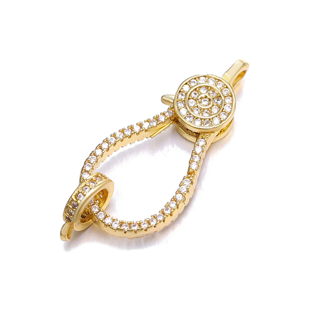 Złote łączniki zatrzaski do biżuterii Juya DIY - akcesoria do ręcznie robionych siatkowych łańcuchów, charms, bransoletki, naszyjniki - Wianko - 19