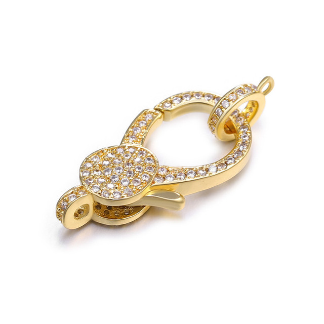 Złote łączniki zatrzaski do biżuterii Juya DIY - akcesoria do ręcznie robionych siatkowych łańcuchów, charms, bransoletki, naszyjniki - Wianko - 23