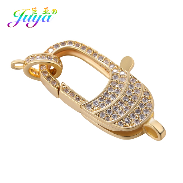 Złote łączniki zatrzaski do biżuterii Juya DIY - akcesoria do ręcznie robionych siatkowych łańcuchów, charms, bransoletki, naszyjniki - Wianko - 27