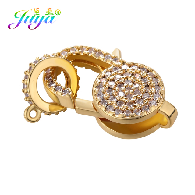 Złote łączniki zatrzaski do biżuterii Juya DIY - akcesoria do ręcznie robionych siatkowych łańcuchów, charms, bransoletki, naszyjniki - Wianko - 29