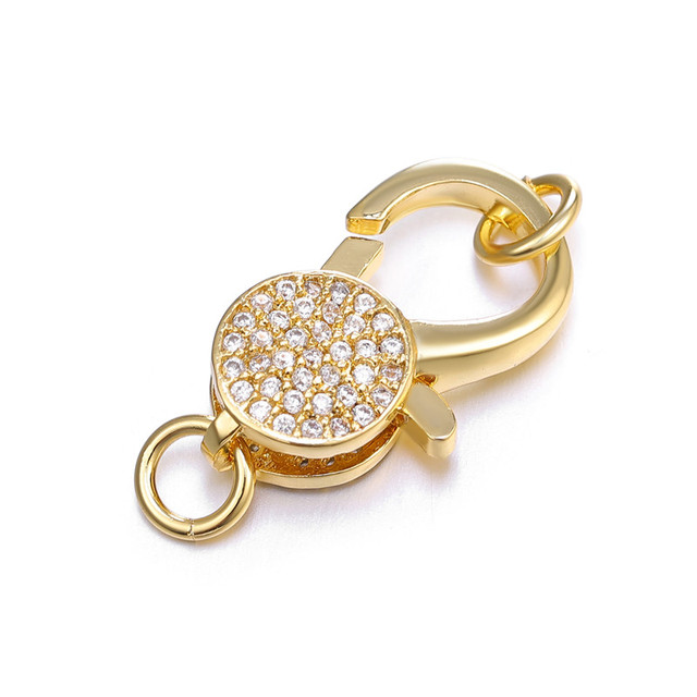Złote łączniki zatrzaski do biżuterii Juya DIY - akcesoria do ręcznie robionych siatkowych łańcuchów, charms, bransoletki, naszyjniki - Wianko - 17
