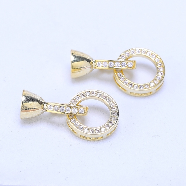 Złote łączniki zatrzaski do biżuterii Juya DIY - akcesoria do ręcznie robionych siatkowych łańcuchów, charms, bransoletki, naszyjniki - Wianko - 7