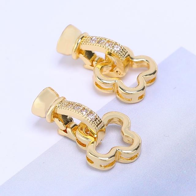 Złote łączniki zatrzaski do biżuterii Juya DIY - akcesoria do ręcznie robionych siatkowych łańcuchów, charms, bransoletki, naszyjniki - Wianko - 10