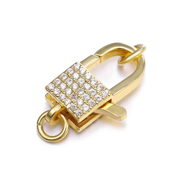 Złote łączniki zatrzaski do biżuterii Juya DIY - akcesoria do ręcznie robionych siatkowych łańcuchów, charms, bransoletki, naszyjniki - Wianko - 21