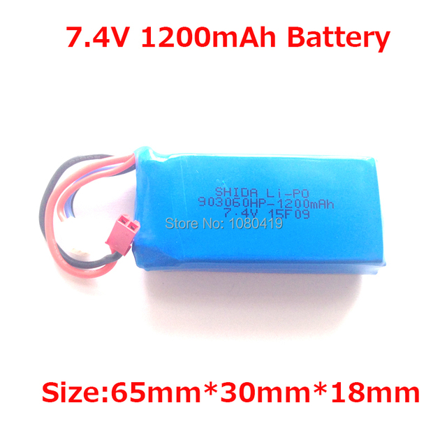 Bateria LiPo 7.4V 1200mAh do WLtoys V262 V912 A949-A979 A979 K929 JD391 WL części zamiennych - Wianko - 1