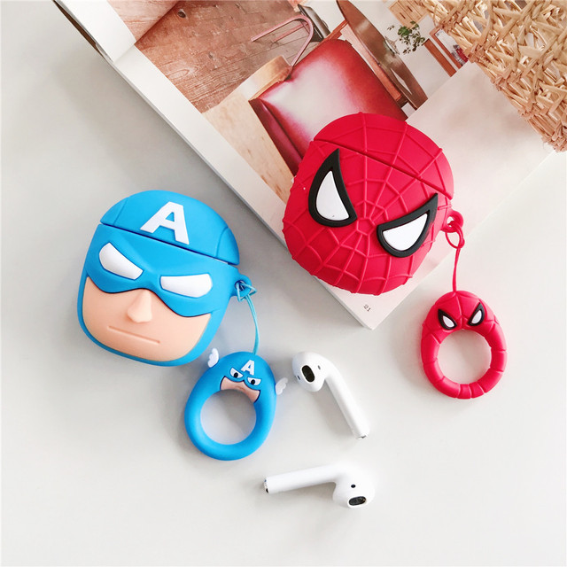 Etui na słuchawki Marvel Silicone Spiderman dla iPhone AirPods 1 2 Pro3 - Modne, ochronne etui z kultowym motywem Cartoon Spiderman - Wianko - 13