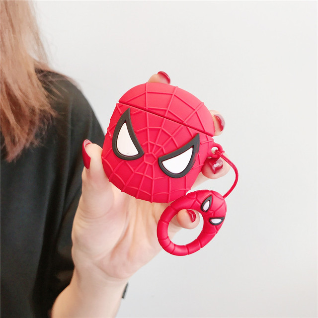 Etui na słuchawki Marvel Silicone Spiderman dla iPhone AirPods 1 2 Pro3 - Modne, ochronne etui z kultowym motywem Cartoon Spiderman - Wianko - 15