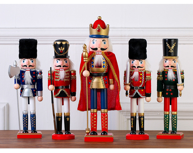 Rzemieślniczy prezent świąteczny - drewniany dziadek do orzechów żołnierz lalka figurka - Wianko - 5