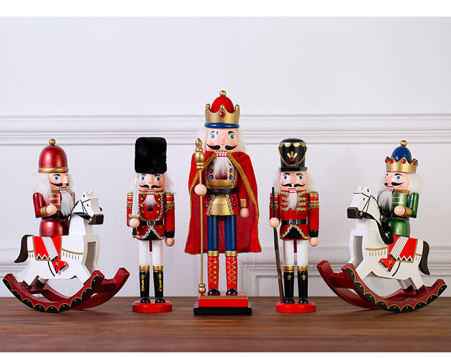 Rzemieślniczy prezent świąteczny - drewniany dziadek do orzechów żołnierz lalka figurka - Wianko - 7