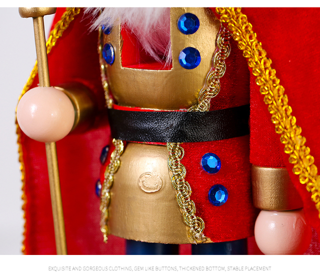 Rzemieślniczy prezent świąteczny - drewniany dziadek do orzechów żołnierz lalka figurka - Wianko - 11