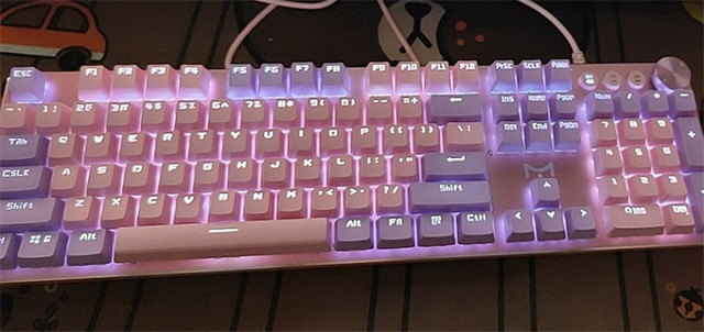 Klawiatura mechaniczna ABS z podświetleniem RGB, 104 klawisze, profil OEM, MX klucze, cap niestandardowy - kolor mix, dla graczy - Wianko - 12
