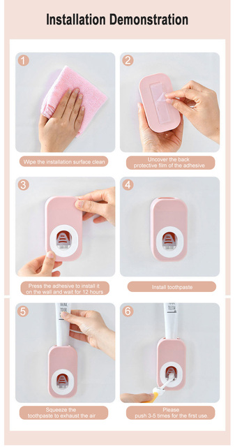 Automatyczny wyciskacz pasty do zębów dla dzieci i rodzin z motywem kreskówkowym - praktyczne akcesorium łazienkowe do prysznica z naklejką Super - Wianko - 8