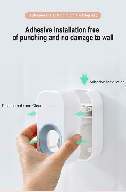 Automatyczny wyciskacz pasty do zębów dla dzieci i rodzin z motywem kreskówkowym - praktyczne akcesorium łazienkowe do prysznica z naklejką Super - Wianko - 3