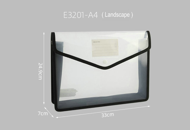 Plastikowa koperta A4/A3 o dużej pojemności - wodoodporna torba na dokumenty - Wianko - 2