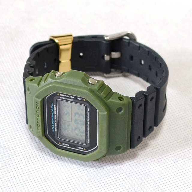 Pasek zamienny wodoodporny dla zegarków DW5600, GW-M5610, G-5600, G-5000 - przezroczysty zielony/niebieski - Wianko - 3