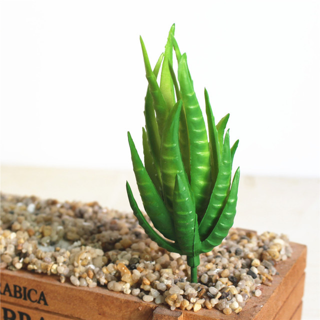 Sztuczny sukulenty Zebra aloes wysokość 14cm średnica 45mm - akcesoria DIY kompozycji kwiatowej - Wianko - 3