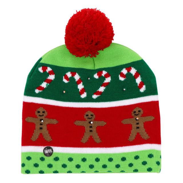 LED Light-up czapka bożonarodzeniowa z dzianiny z migającymi światełkami Santa 10 kolorów - Wianko - 6