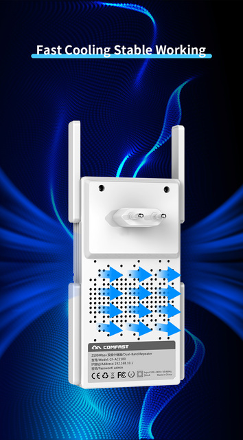 Router bezprzewodowy Comfast AC2100 Gigabit dwuzakresowy 2100Mbps z 1G portem Ethernet, zasięg do 1800 m², obsługujący 30 urządzeń - Wianko - 14