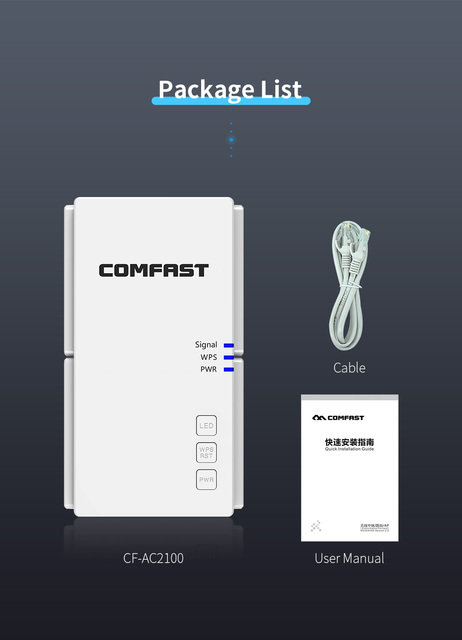 Router bezprzewodowy Comfast AC2100 Gigabit dwuzakresowy 2100Mbps z 1G portem Ethernet, zasięg do 1800 m², obsługujący 30 urządzeń - Wianko - 17