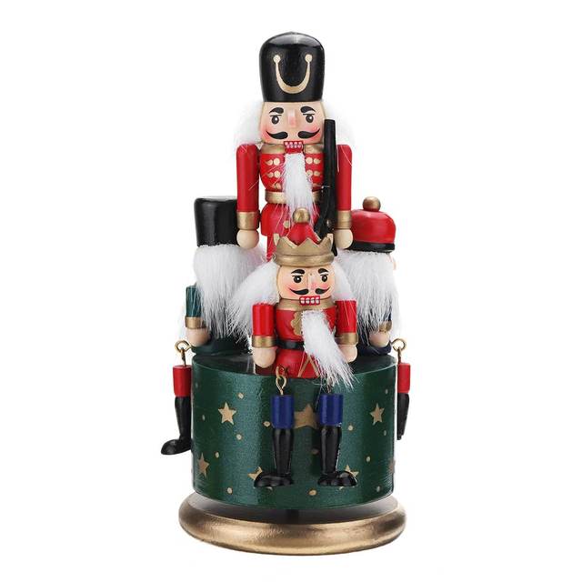 Dziadek do orzechów - drewniane lalki żołnierze - figurki świąteczne dla dzieci i dekoracje - nowość - Wianko - 15