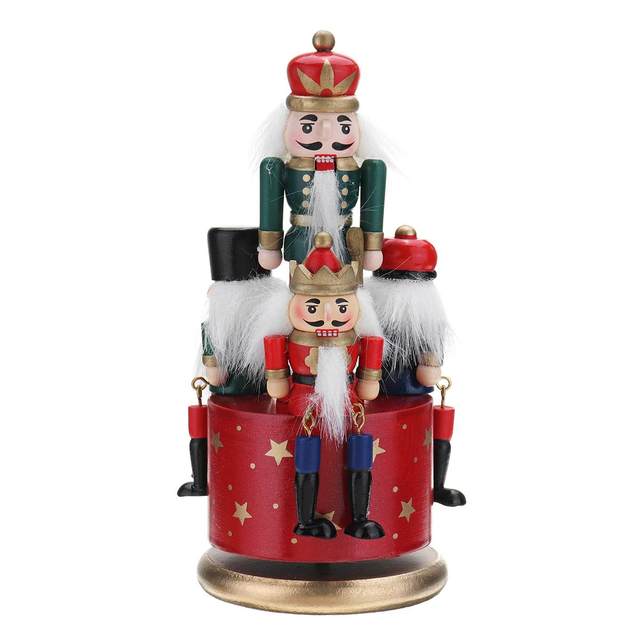 Dziadek do orzechów - drewniane lalki żołnierze - figurki świąteczne dla dzieci i dekoracje - nowość - Wianko - 6