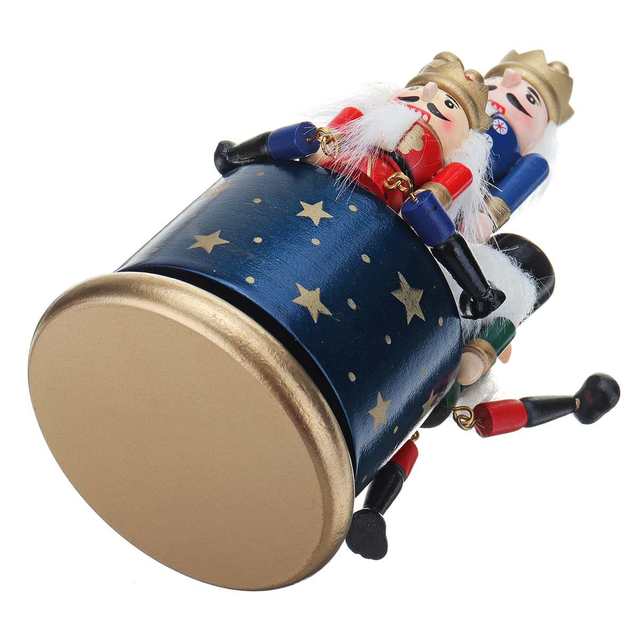 Dziadek do orzechów - drewniane lalki żołnierze - figurki świąteczne dla dzieci i dekoracje - nowość - Wianko - 20