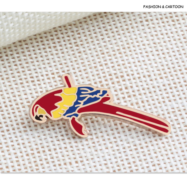 Broszka z motywem kolorowego pinwela z ptakiem - Fox, para emaliowanych pinów, odznaka z kapeluszem, akcesoria do plecaków, biżuteria dla zakochanych i najlepszych przyjaciół - Wianko - 50