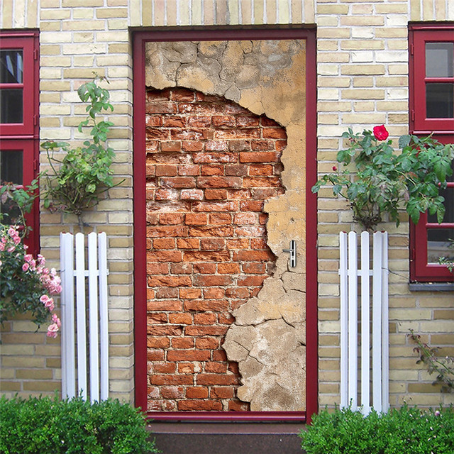 Czarne naklejki na drzwi z geometrycznym wzorem, samoprzylepne, tapeta wodoodporna, z drewnianym wzorem ziaren, idealne do renowacji i dekoracji domu - Wianko - 25