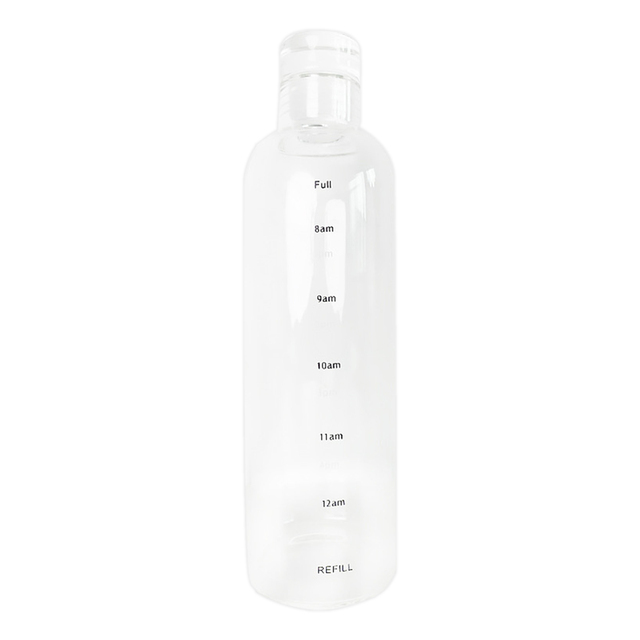 Duża szklana butelka z kubkiem do mleka z markerem czasu 500/750ml - Wianko - 1