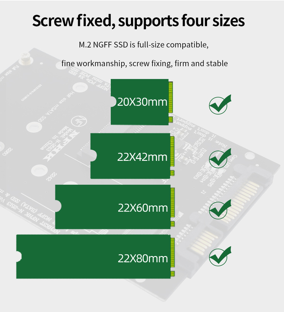 Karta adaptera M.2 NGFF mSATA na SATA3.0 2,5 cala z obsługą kart MSata oraz dysków B Key SSD/2230/2242/2260/2280 M2 - Wianko - 4