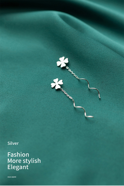 Krótkie zwisające srebrne kolczyki Wave z 925-stołowym srebrem La Monada dla minimalistycznych kobiet - Wianko - 1