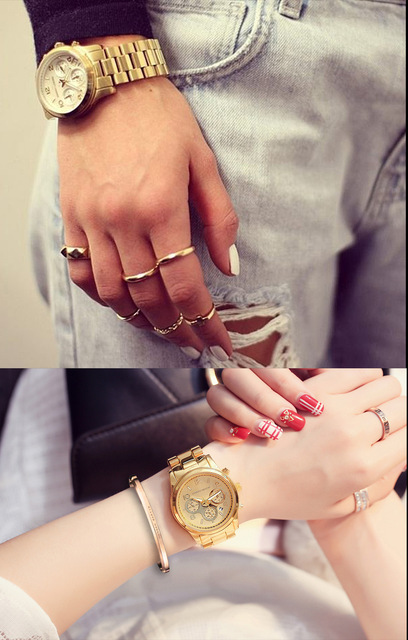 Luksusowy zegarek damski Hannah Martin kwarcowy z paskiem ze stali nierdzewnej - czarny - Wianko - 3